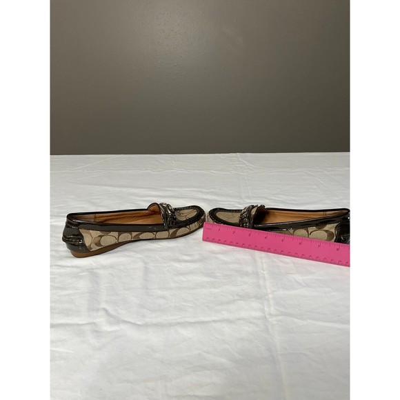 Women's Size 5B Brown Coach Signature Flats - Picture 4 of 6